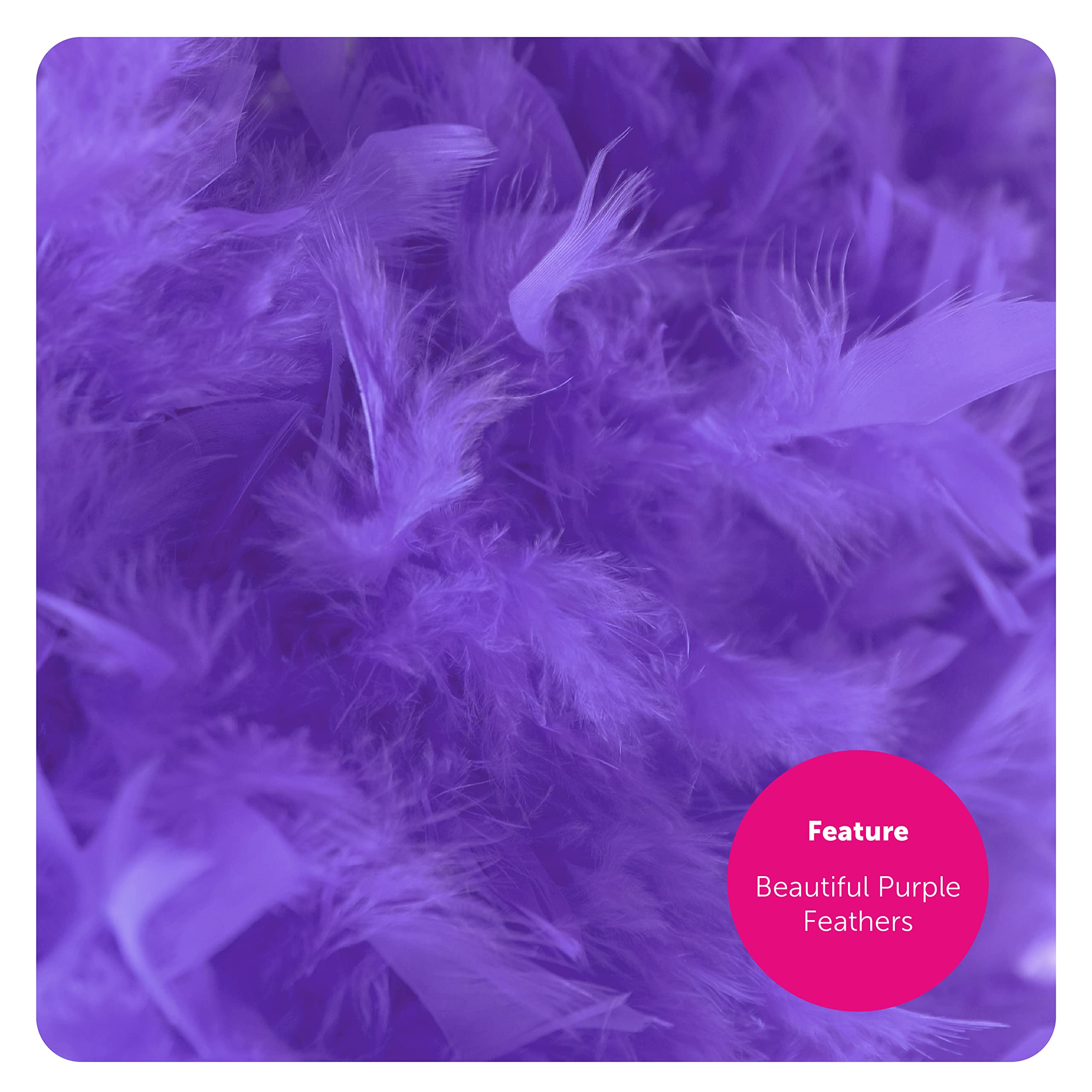 Fioletowe akcesorium BOA - X12 - 180 cm długości 80 g pióro BOA - 'FAG DO HEN PARTY FANCY SUKIENA Akcesoria kosztowne