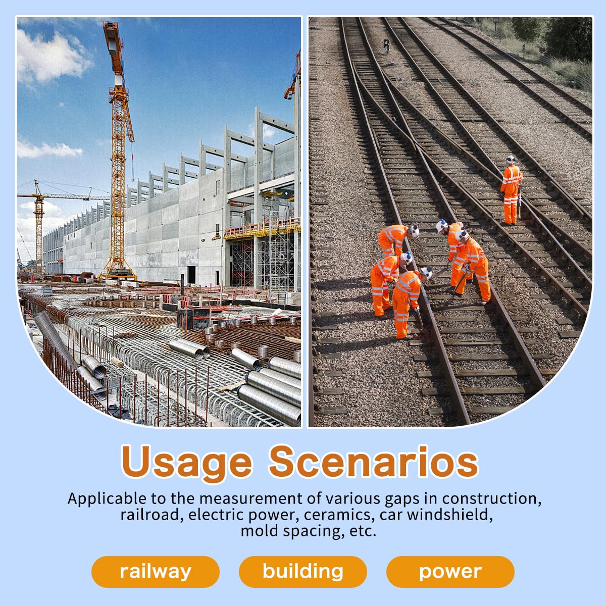 Taper Gap Gauge,Inch Unit 0.01"-0.15",Graduation 0.001"