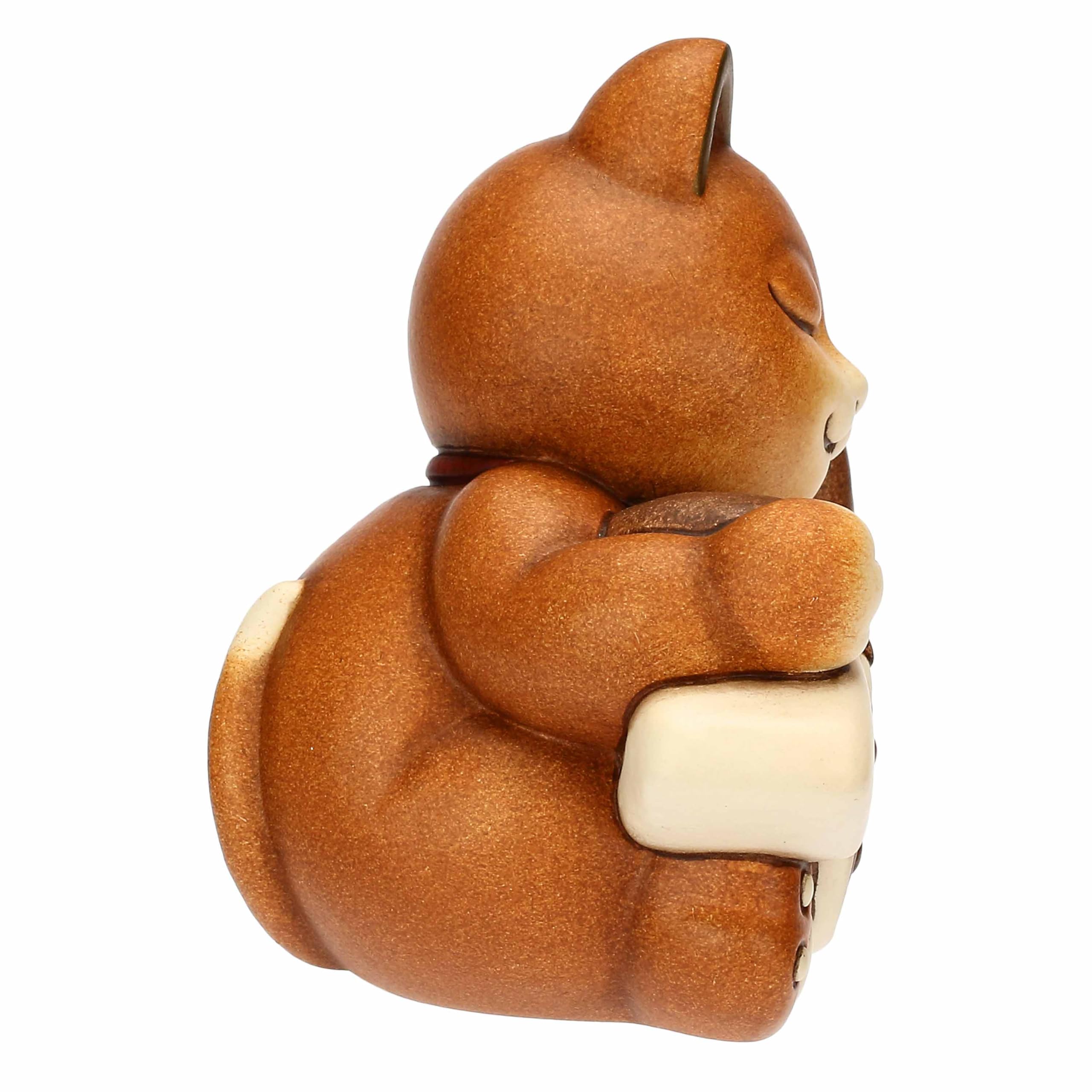 THUN - Gatto Momi Buon Anno 2026 in ceramica - 7,4x5,3x7,5 cm