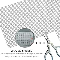 Vista 3 de EXCEART Juego de 12 hojas de lona de plástico transparente de malla, kit de costura cruzada, kit de punto de cruz para hacer bolsas hechas a mano