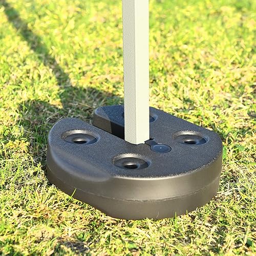 Miniatura 9 de Tangkula Juego de 6 pesas para toldo, kit de placas de peso de 30 libras con diseño sin pellizcos para una fácil instalación y extracción, pesas de