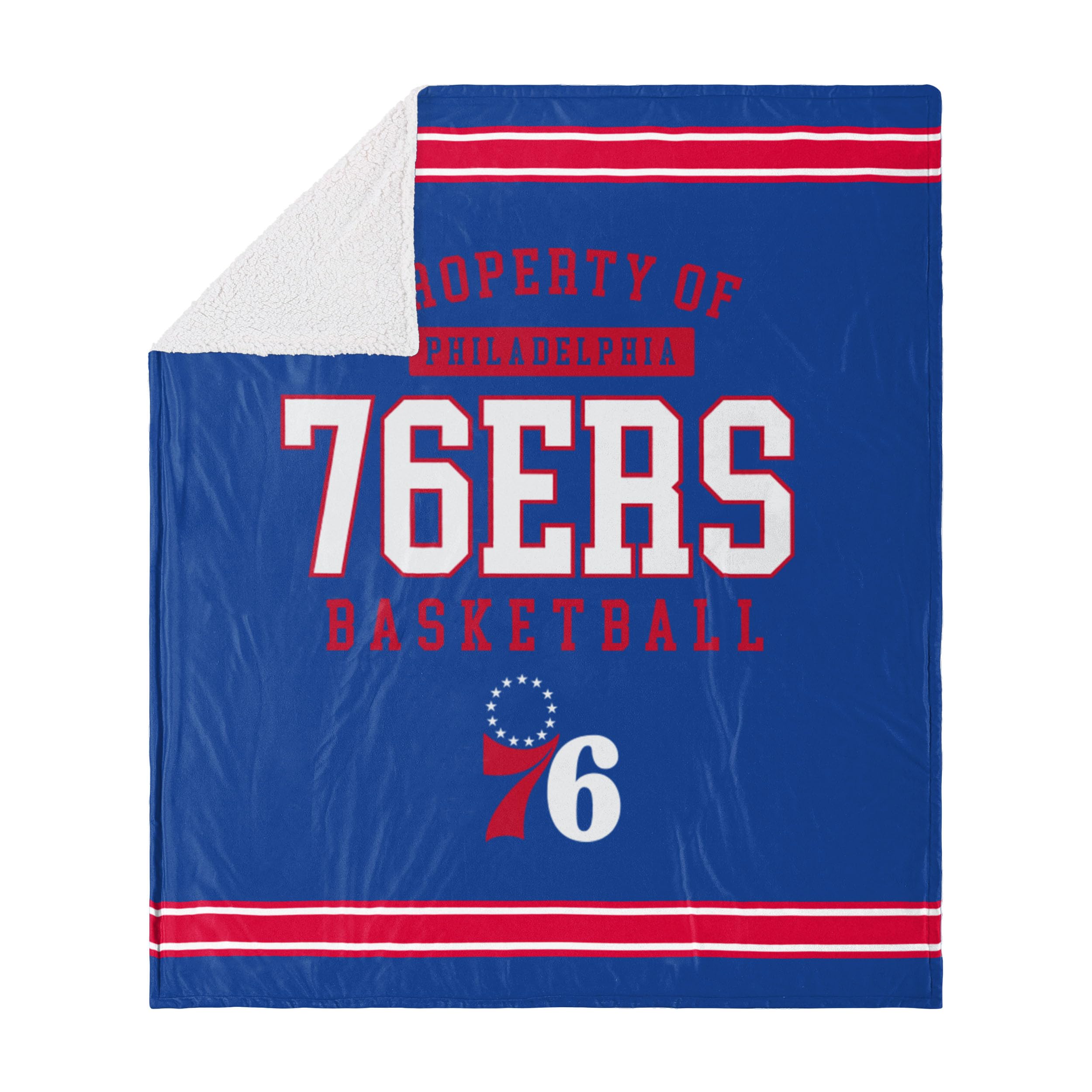Couverture Polaire Sherpa Philadelphia 76ers NBA Idée Cadeau Idéale pour Fan Basket