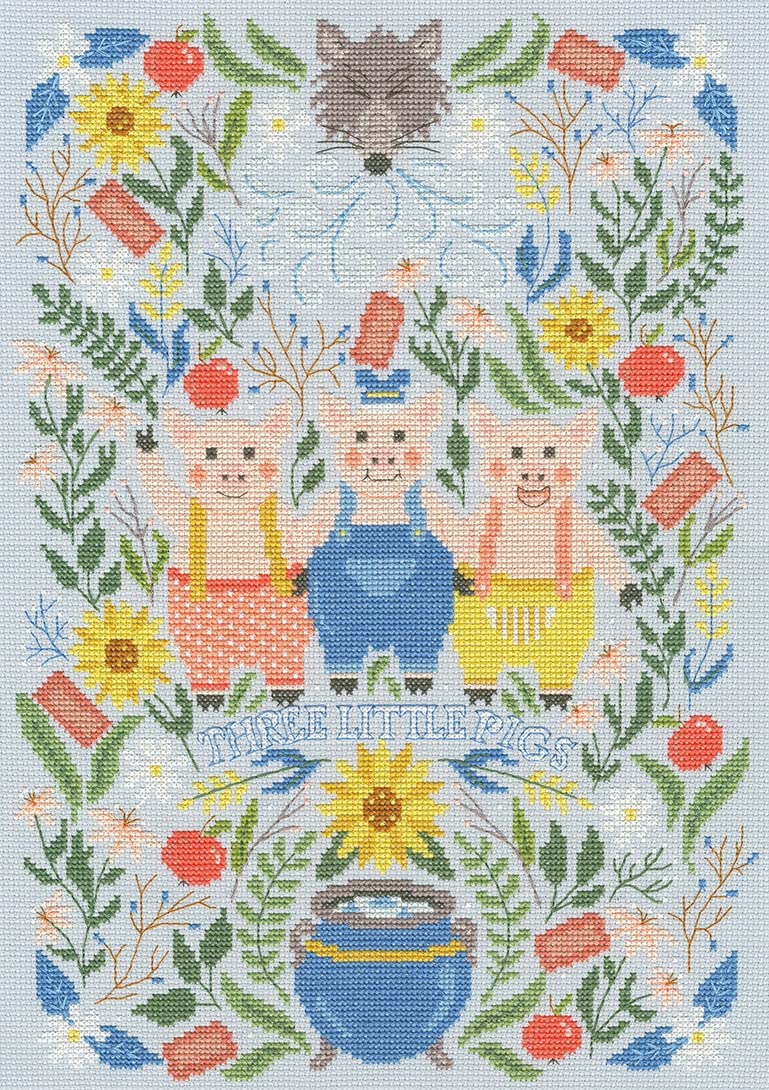 Bothy Threads Counted Cross Stitch Kit - Three Little Pigs