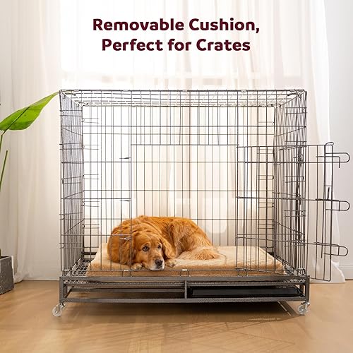Miniatura 6 de Cama ortopédica refrescante para perros grandes, comodidad de espuma viscoelástica para perros grandes. Sofá grande para mascotas con almohada,
