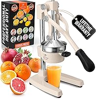 Vista 13 de Zulay Kitchen Exprimidor profesional de cítricos – Prensa manual de cítricos con acabado cromado y exprimidor de naranja – Exprimidor de limón