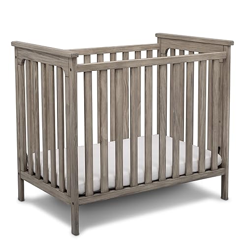 Miniatura 8 de Simmons Monterey - Mini cuna con colchón para niños, certificado Greenguard Gold, color blanco rústico