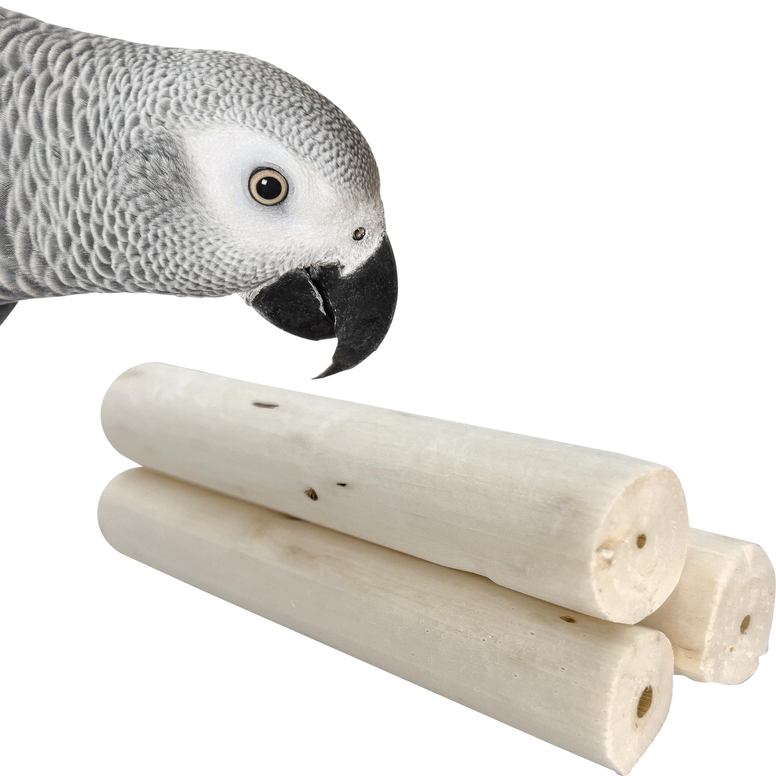 5501 Natural Sola Log PK8 M&M Vogelspielzeug – Groß, leicht zu kauende Holzscheite, ideal für Haustiere jeden Alters, leicht zu greifendes Futter
