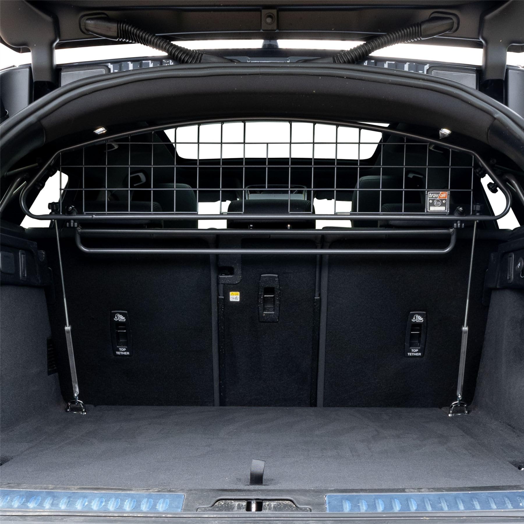 Travall Dog Guard Compatible with Land Rover Range Rover Velar SUV (2018-2023) Vehicle Specific Trunk Guard Tailored Fit Luggage Barrier Load Separator Heavy Duty Powder Coated Steel Pet Barrier