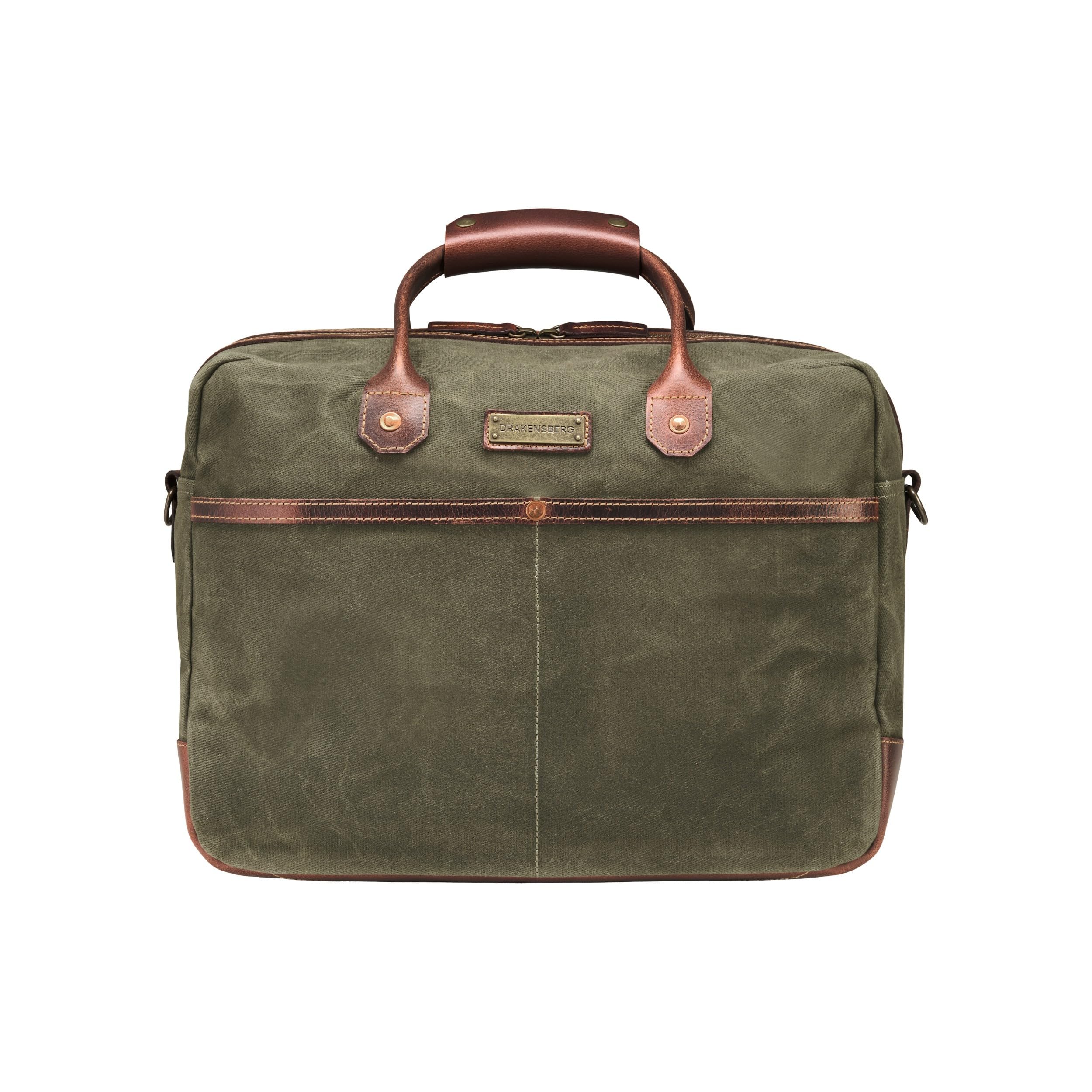 DRAKENSBERG 48h Reisetasche und Aktentaschen 'Mason' (42cm), Damen, Herren, 16" Laptopfach, Flug-Handgepäck | 25L, Wald-Grün, DR00626
