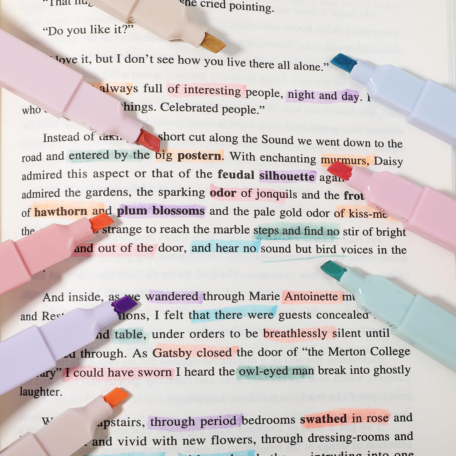 120 resaltadores estéticos, 12 colores pastel surtidos, sin sangrado, punta de cincel, para diario, estudio bíblico, suministros de oficina