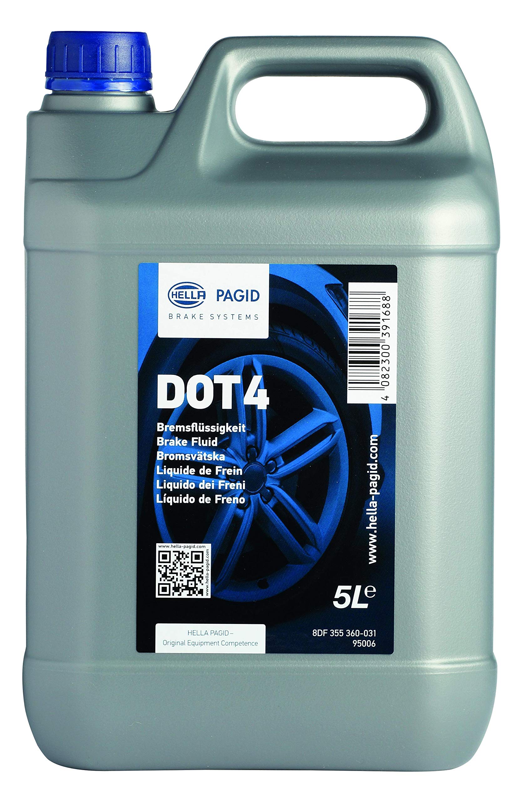 HELLA 8DF 355 360-031 Bremsflüssigkeit 95006 - DOT 4 - Kanister - 5L