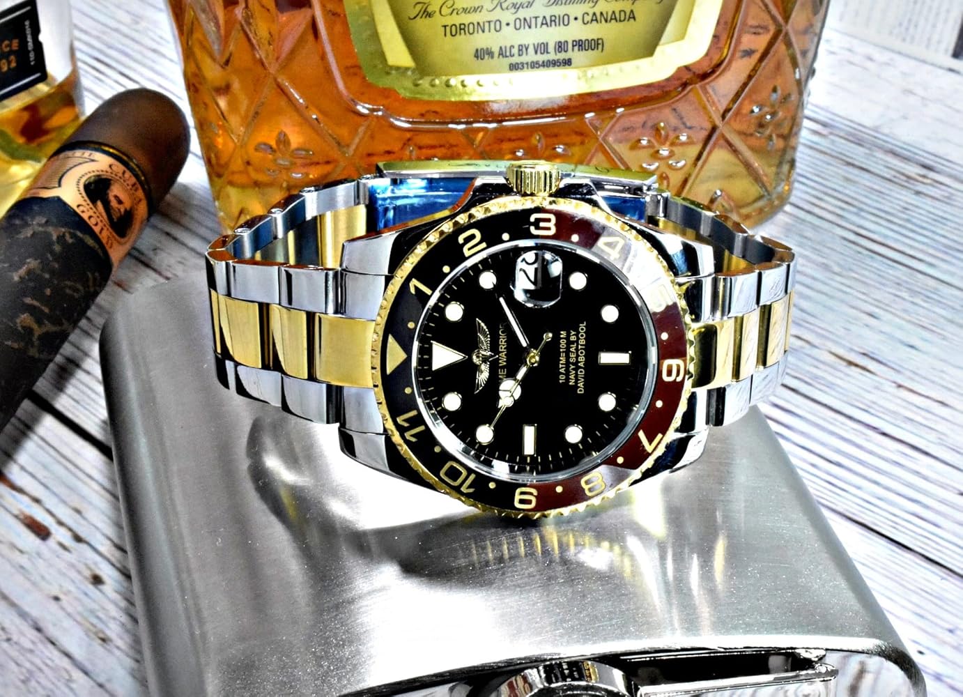 Amazon.com: Time Warrior, NH-35 Automatic Gold Submariner