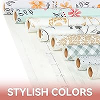 Vista 9 de RAY STAR Revestimiento para estantes, 12 pulgadas x 10 pies, no adhesivo, plateado con estampado floral, revestimiento para gabinetes de cocina