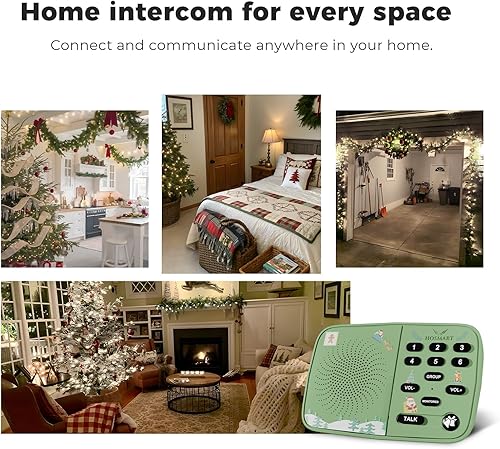 Miniatura 4 de Hosmart UltraSpeak - Intercomunicadores inalámbricos para el hogar, edición navideña, sistema de intercomunicación para uso doméstico