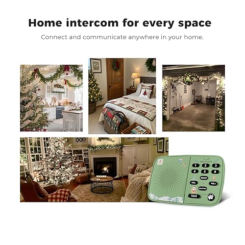 Miniatura 4 de Hosmart UltraSpeak - Intercomunicadores inalámbricos para el hogar, edición navideña 2025, sistema de intercomunicación para uso doméstico, sistema