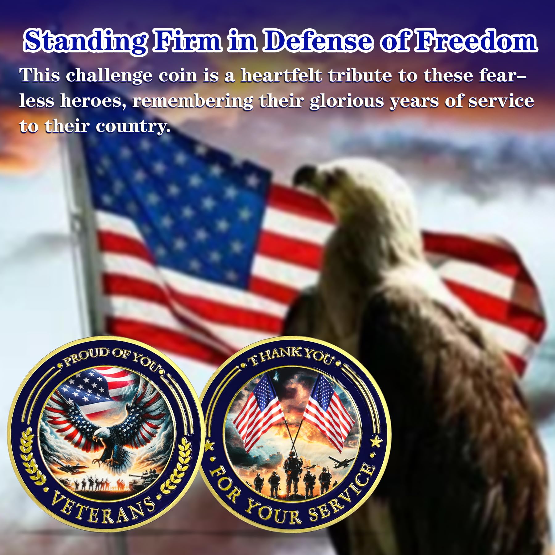 Amazon.co.jp: 50個 ミリタリー Thank You for Your Service チャレンジコイン ミリタリー感謝コイン ギフト  - 退役軍人を誇りに思う : 文房具・オフィス用品