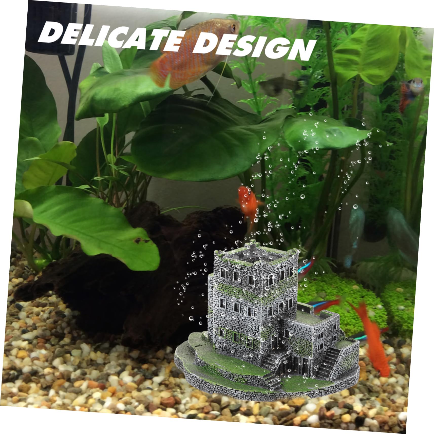 BESPORTBLE 4 Pièces aménagement paysager d'aquarium décoration de nage de Poisson scène décoration Aquarium décoration pour Aquarium Ornement d'aquarium décoration d'aquarium en résine