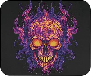 قاعدة ماوس للاب توب والكمبيوتر بتصميم جمجمة شريرة للهالوين - 188، مطاط