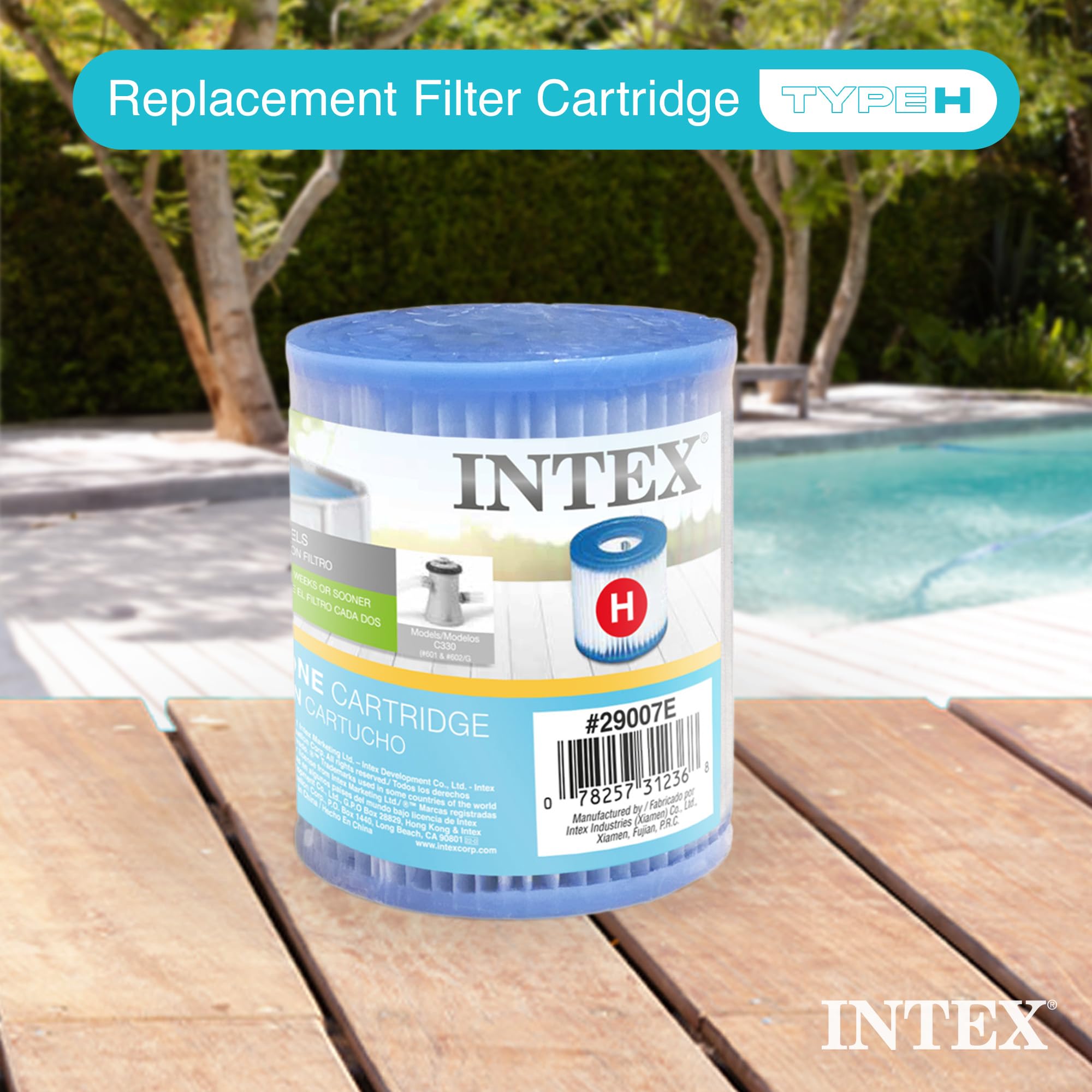 Intex Type H Easy Set Cartucho de filtro de repuesto para piscinas (8 unidades)