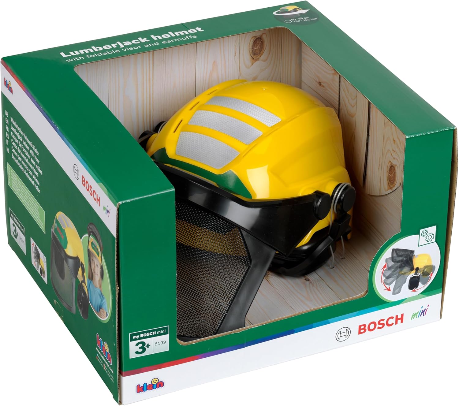 Theo Klein 8199 Bosch Bosarbeiderhelm | Adjustable Toy Helmet with Visor and Earmuffs | Officially Licensed Product | Toys for Children from 3 Years