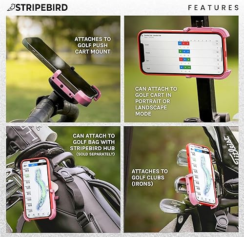 Miniatura 27 de Stripebird - Soporte magnético para teléfono original de golf - Accesorio para carrito de golf - Soporte delgado para teléfono inteligente - Celda