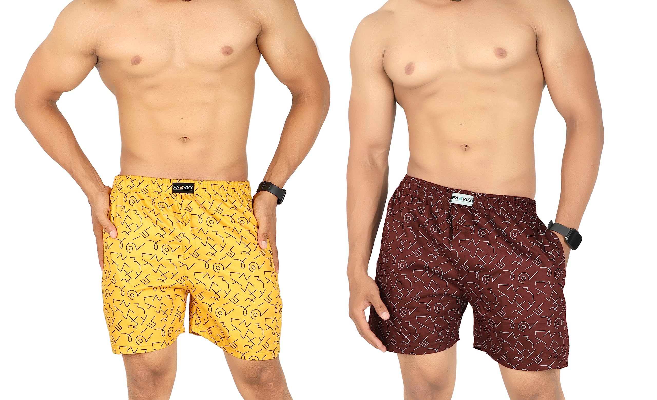 fabvio plus Men Knit Shorts -Smart Tech, Easy Stain Release, Anti Stat, Ultra Soft, Quick Dry (BOXER-02)-picture-22