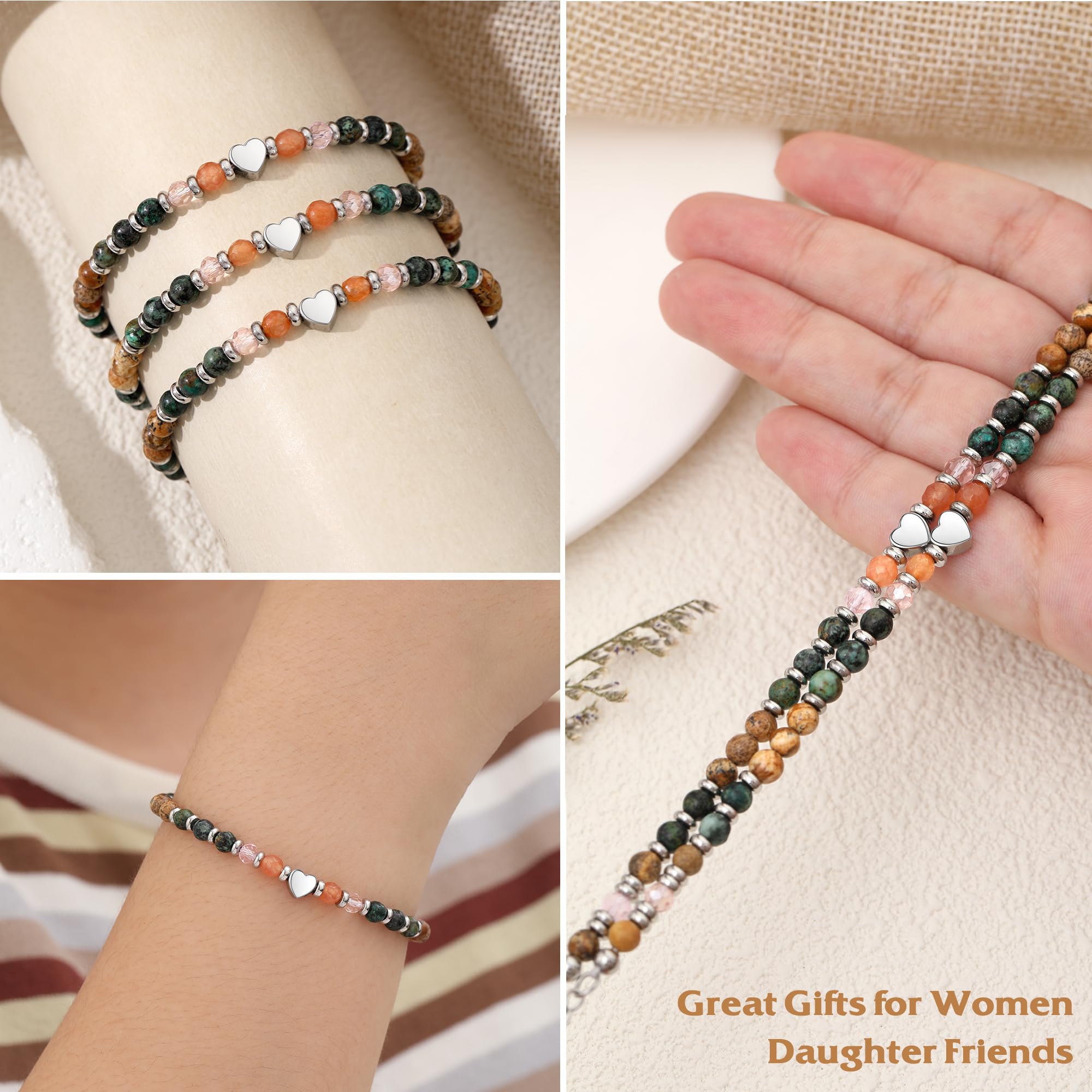 Mothers Day Gifts for Daughter Mom Bracelet, Graduation Gift for Her Granddaughter Gifts from Grandma Bonus Mom Bracelet Jewelry Birthday Gift Sister Easter Stocking Stuffers for Teens Women