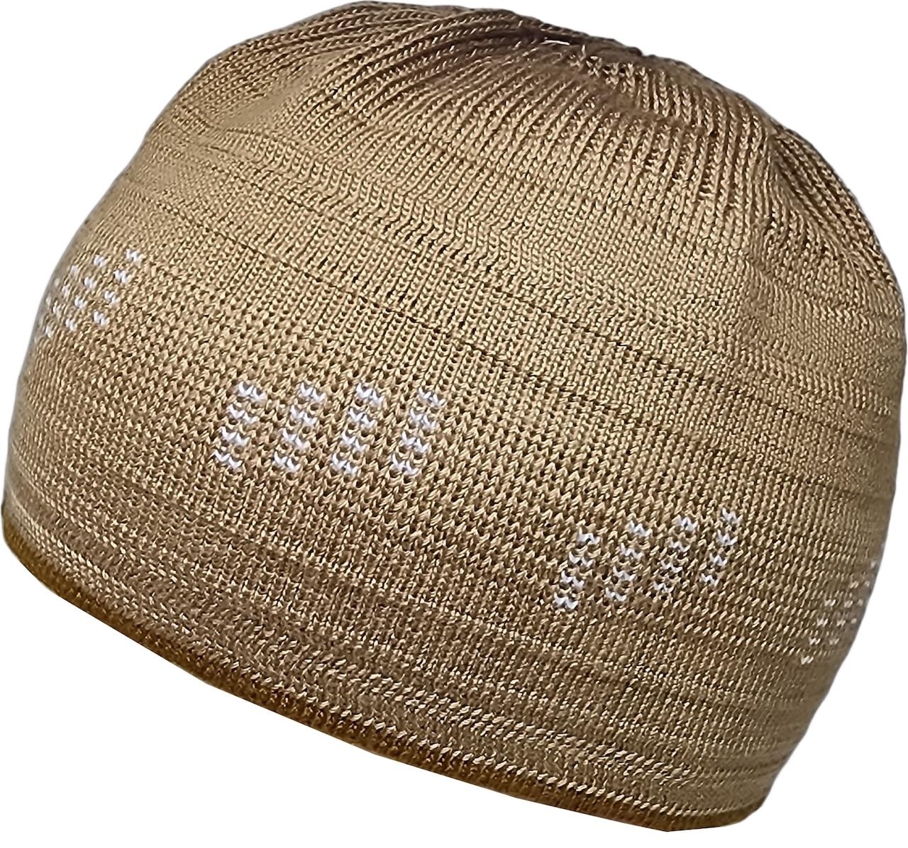 Muslim Beanie Skull Cap AMN-225B3 Islam Breathable Prayer Kufi Hat Crochet Taqiyah Takke Eid Ramadan Gift