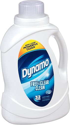 Dynamo Free & Clear Clean - Detergente líquido para ropa (50 onzas)