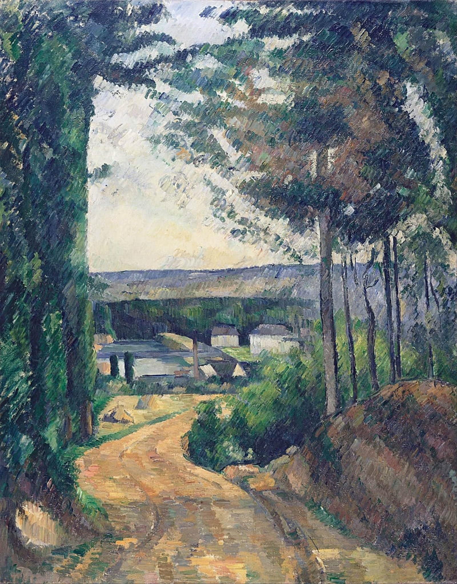 SERENDIPITP Retro Picture Poster Wall Art Pictures Painting Road Leading to the Lake by Paul Cézanne Wall Art Canvas Print for Wall Decor 60x90cm
