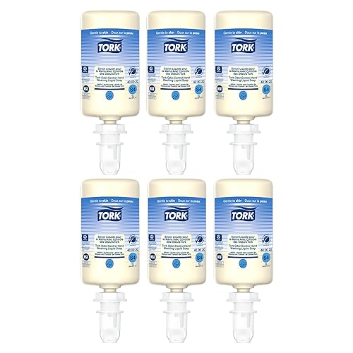 Miniatura 8 de Tork Jabón líquido para lavado de manos de lujo S4, perfumado, 6 x 1L, 400032 (anteriormente 400012), 0.17 onzas líquidas (paquete de 6)