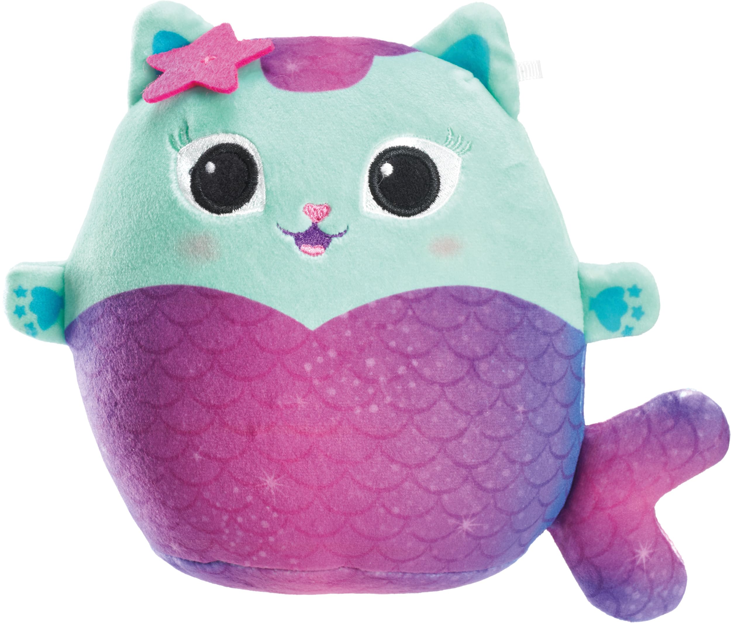 Schmidt Spiele 42795 Gabby's Dollhouse Squishy Plush Meerkitten, 16 cm Plush Figure, Multi-Coloured