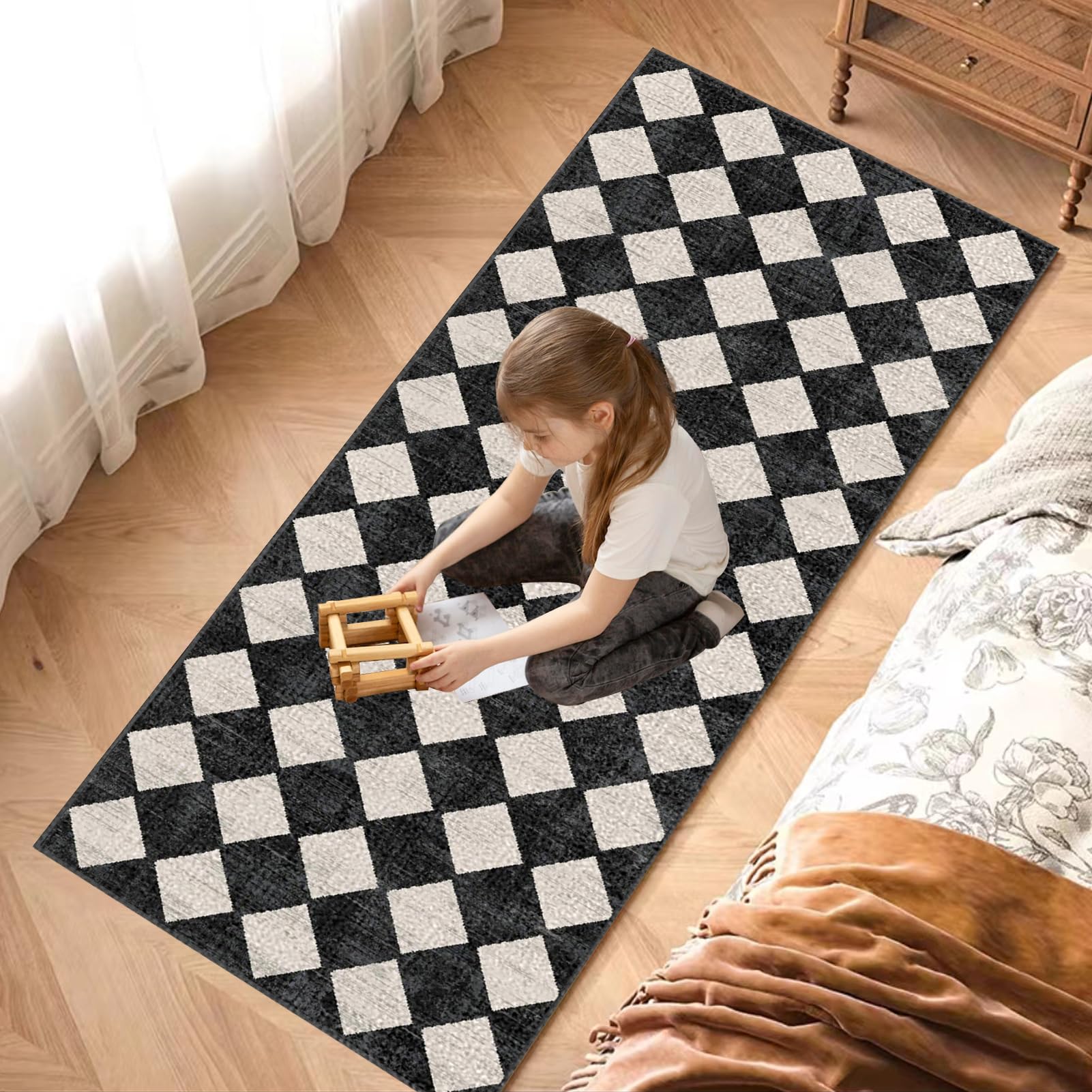 Dywany na korytarz, antypoślizgowe, długie, 90 x 500 cm, zmywalne, chodnik kuchenny, do przedpokoju, wąskich dywaników, mata podłogowa do sypialni, salonu