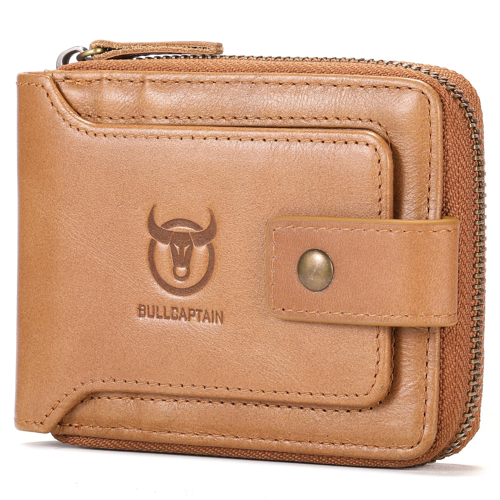 BULLCAPTAIN Genuine Leather Wallet for Men QB-231 (Brown)