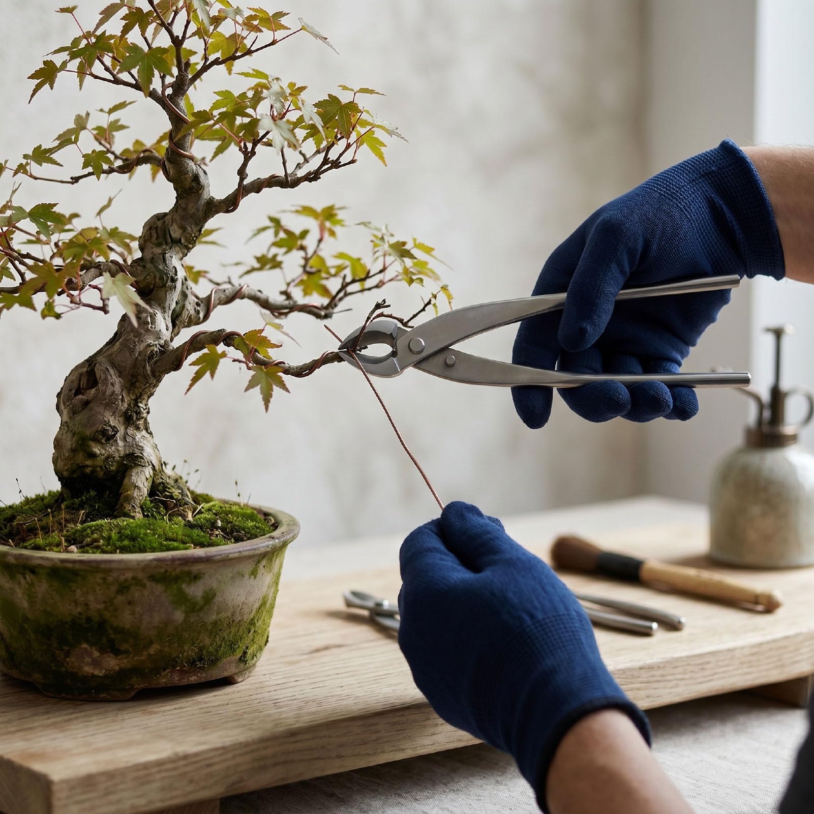 AMONIDA 280-mm-Bonsai-Konkavschneider für Bonsai-Enthusiasten und Hobbygärtner, Schneidet Astgabeln Sauber, um das Wachstum zu Fördern, Ergonomische Komfortgriffe, Hochwertiger Ed