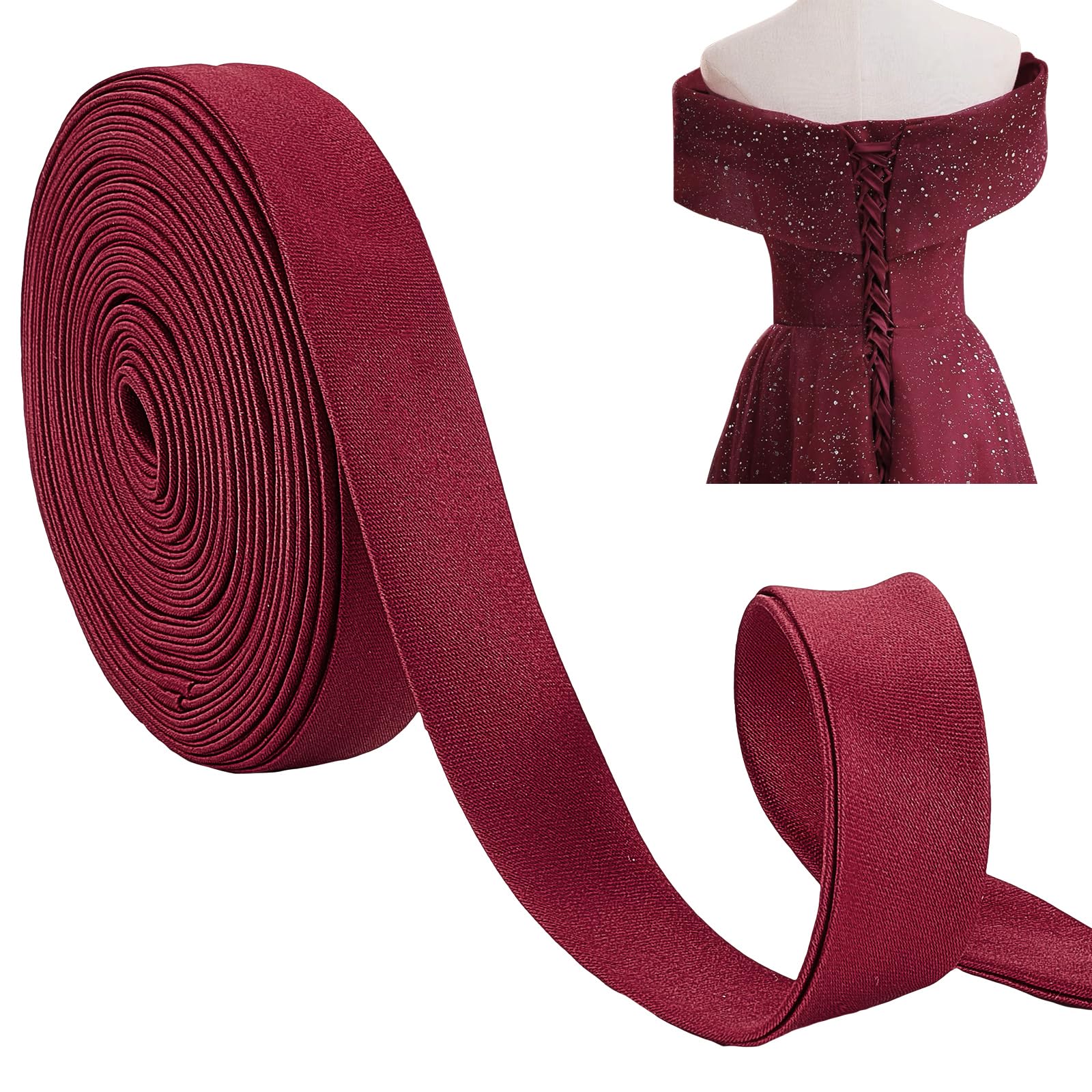 Amazon.com: AHANDMAKER 137.8 Inch Cotton Satin Ribbon, Women's Tie