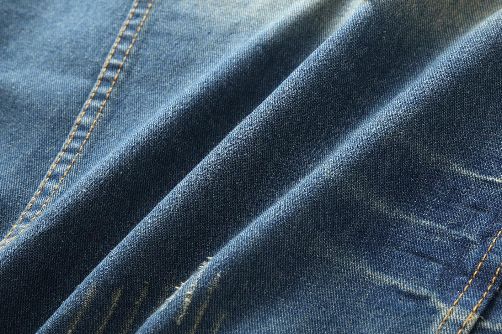 KUDORO Gilet homme Denim Déchiré Veste Gilet sans Manches en Jeans Vintage Gilet Denim Veste à la Mode Motard