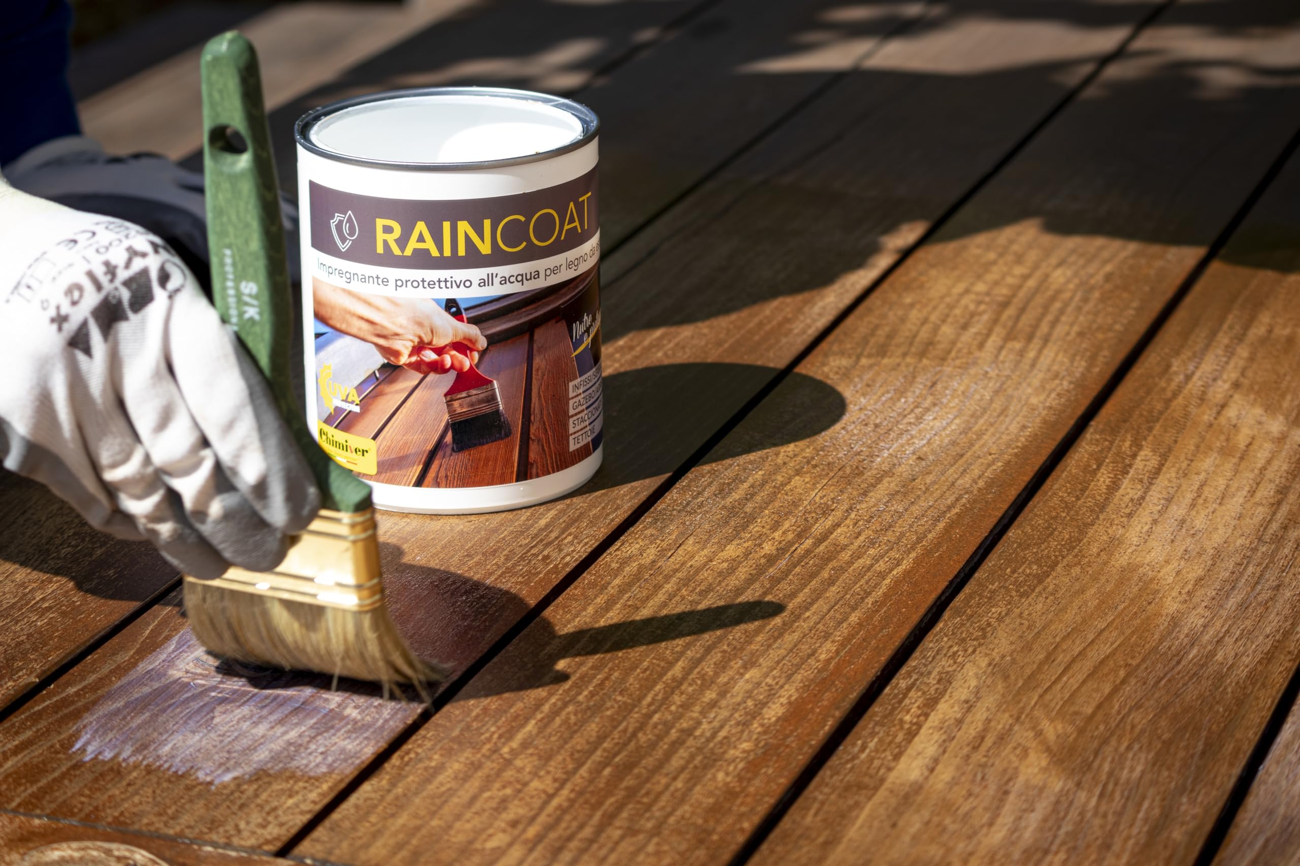 Chimiver RAINCOAT Impregnante per legno da esterno 1 Litro LIGHT/NEUTRO