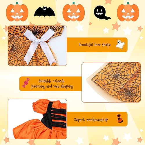Miniatura 5 de Jenaai 2 juegos de ropa de muñeca de Halloween de 18 pulgadas, disfraz de bruja y calabaza, incluye sombreros de bruja, zapatos, farol, bolsa de
