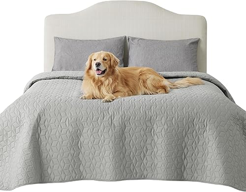 Miniatura 13 de Bedsure Funda de sofá 100 % impermeable para perros, lavable, manta antideslizante impermeable grande para cama, sofá, protector ligero de muebles