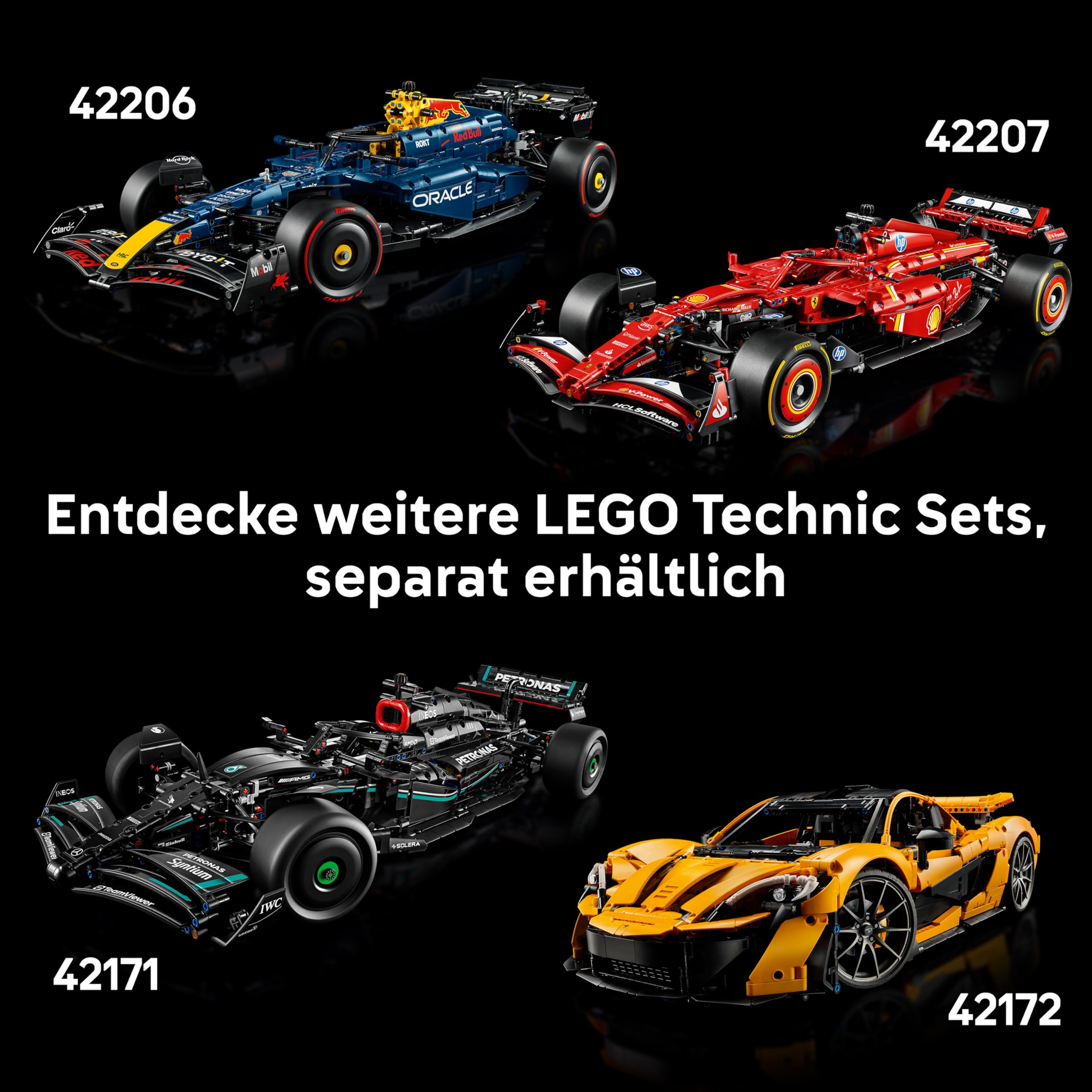 LEGO Technic McLaren MCL39 F1 Rennwagen - Modellbau für Erwachsene - Sammler Set mit V6-Motor, Di... Ansicht 8