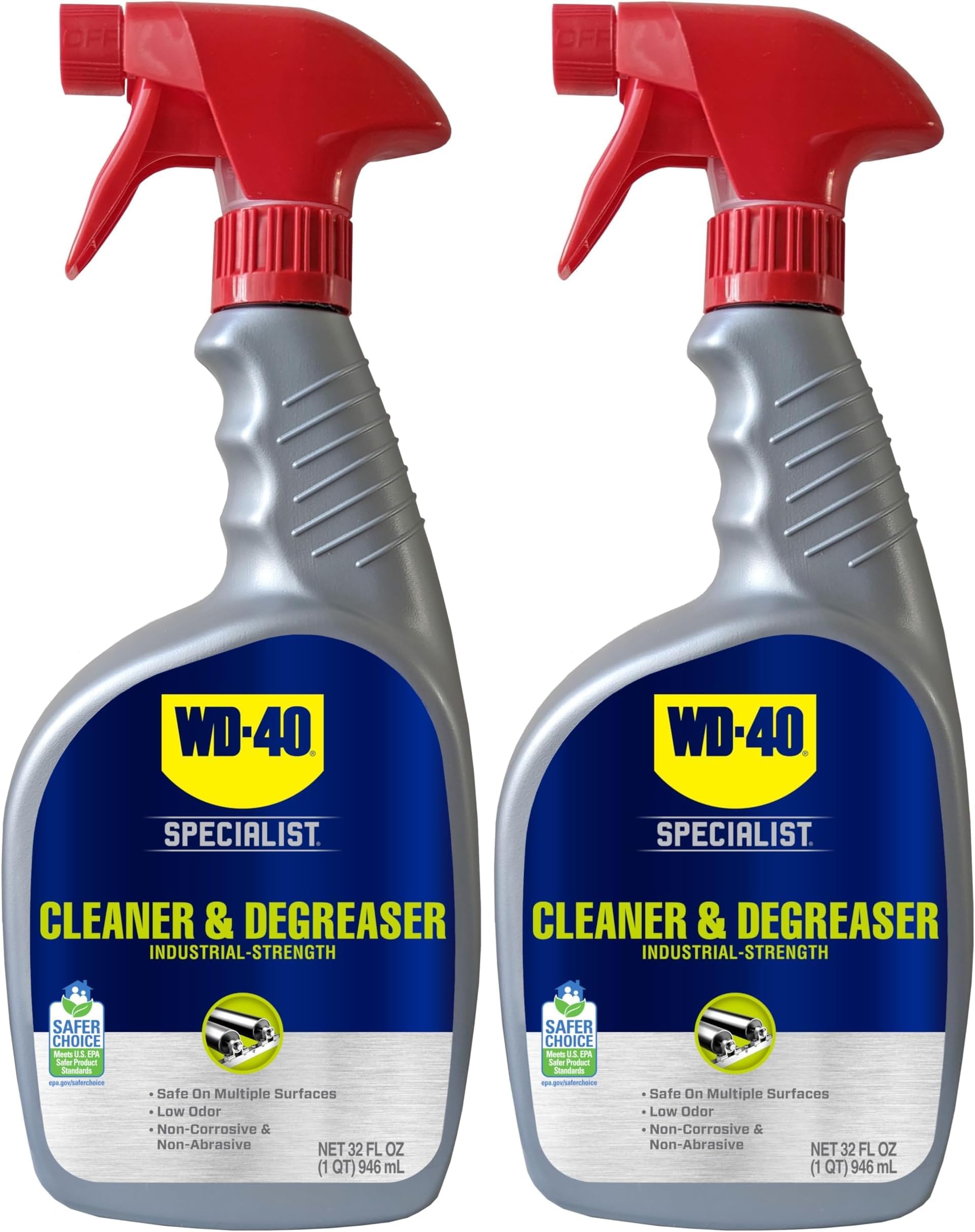 WD-40 Specialist Cleaner & Degreaser, Multi-Surface Cleaning Solution, Great for cleaning grills and grill parts, 32 OZ [Non-Aerosol Trigger] (Pack of 2)