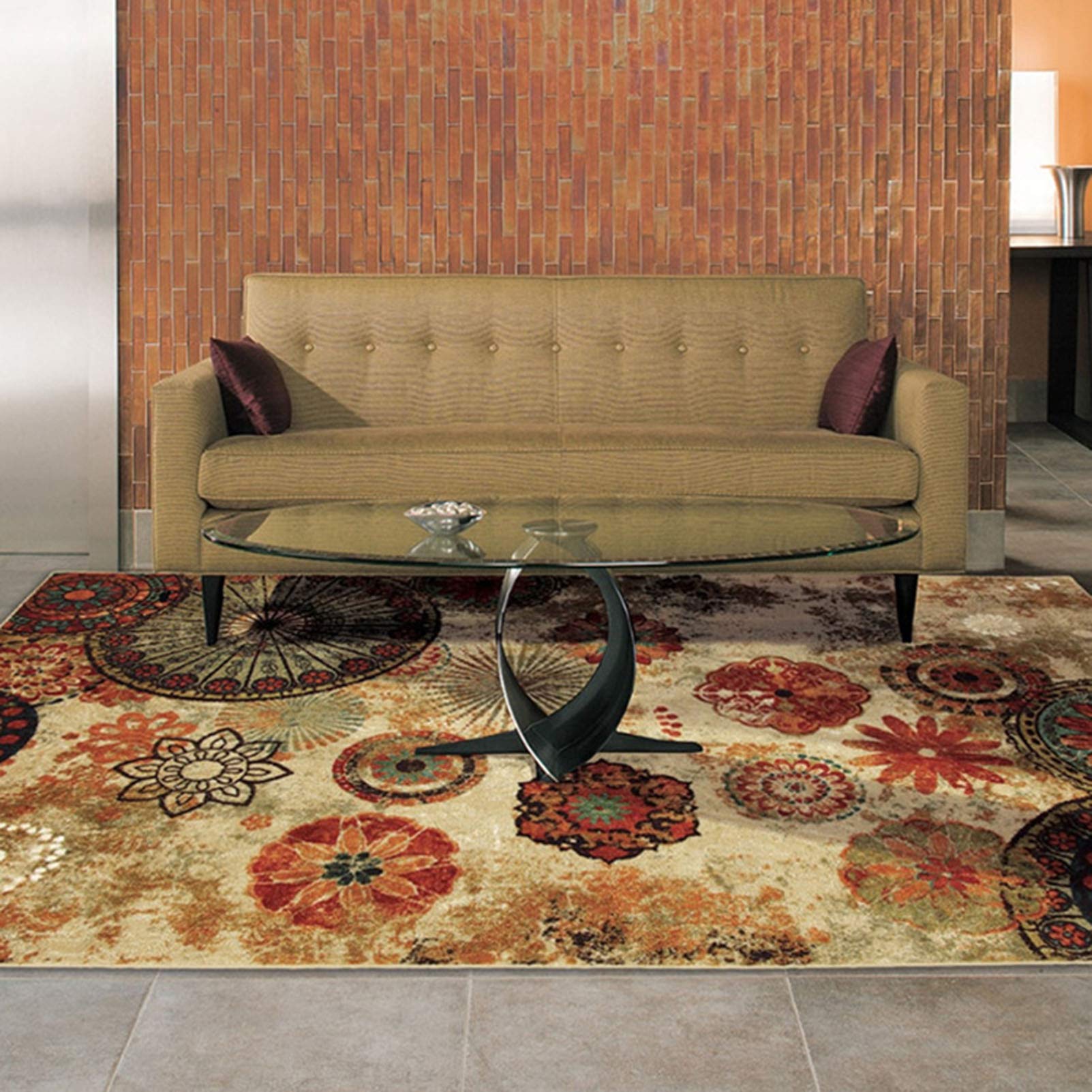 Moderne Salon Tapis 140x200CM, Tapis a Poils Ras Doux pour Salon, Tapis Design Moderne, Facile À Entretenir Et Haute Qualité, Classiques Salon Tapis