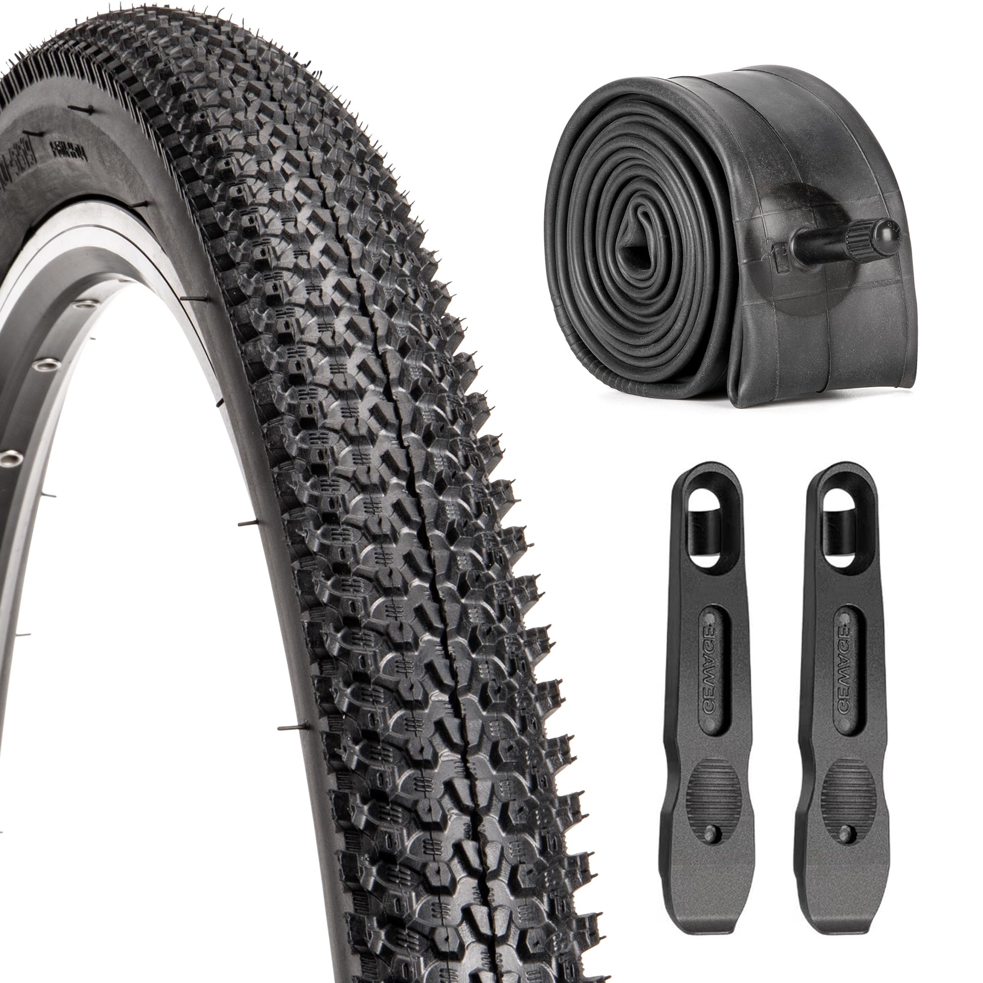 Fahrradreifen-Set Mit Schläuchen & Reifenhebern – Faltbare MTB-Reifen, 60 TPI, Für 66-73 Cm Größen, Inkl. Montage-Zubehör
