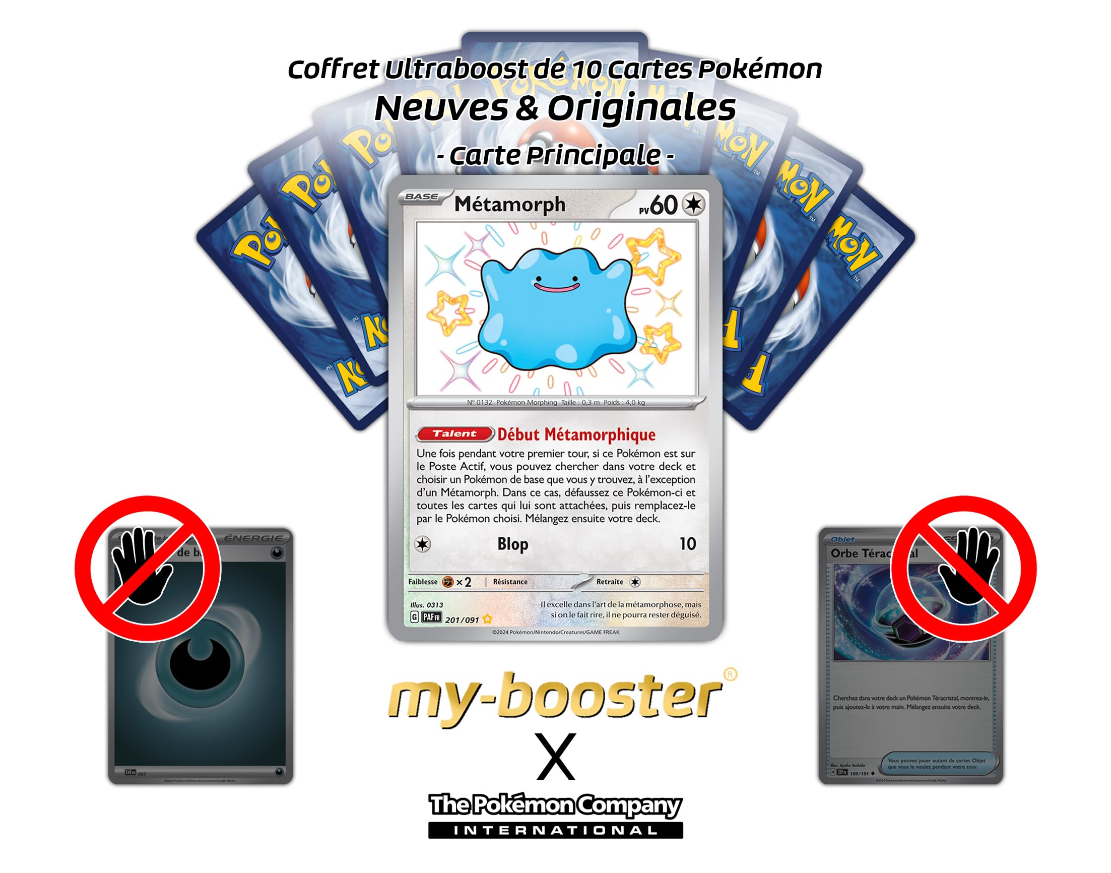 Métamorph (Ditto) 201/091 Variocolor Secreta - Ultraboost X Écarlate et Violet 4.5 - Destinées de Paldea Box de 10 Cartas Pokémon Francés