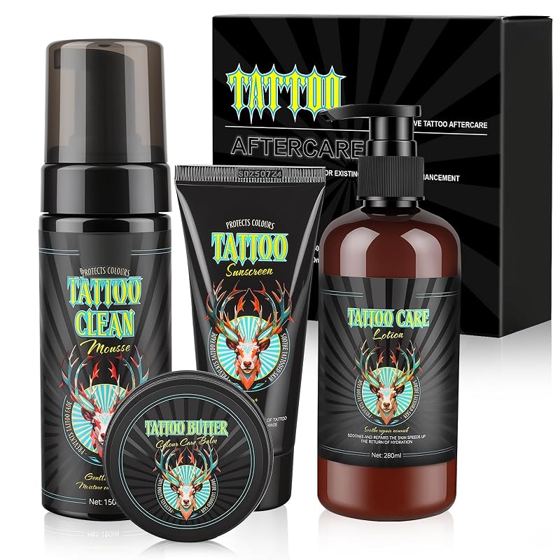 Kit de cuidados pós-tatuagem ZKONLY com 4 peças