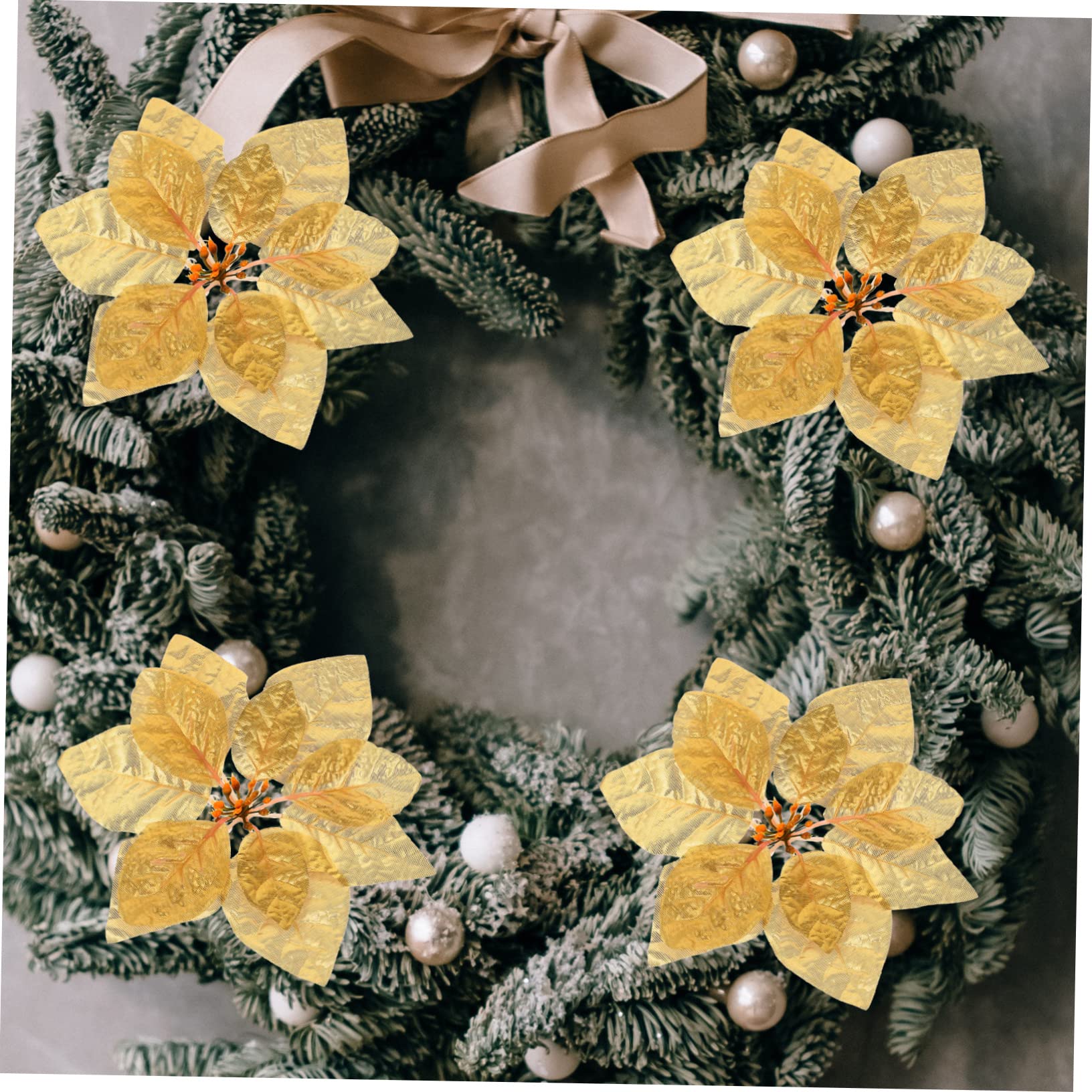 Alipis 84stücke Künstliche Weihnachtssterne Glitzernde Poinsettia Blumen Für Festliche Dekoration Für Weihnachten Tischarrangements Und -projekte