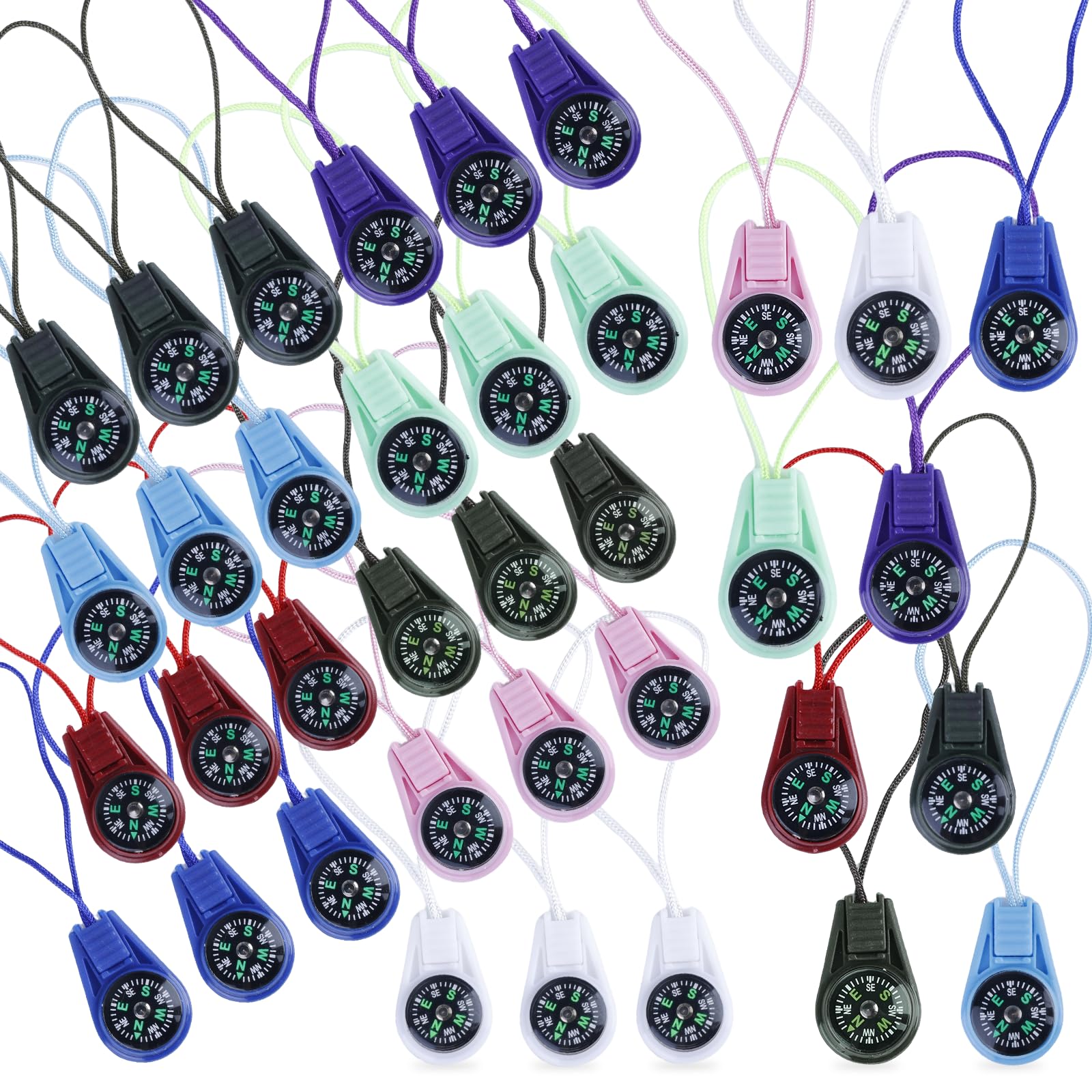 9 Bussole Tascabili Per Bambini - Mini Bussola Sopravvivenza, Colorate, Con Clip - Foto 10