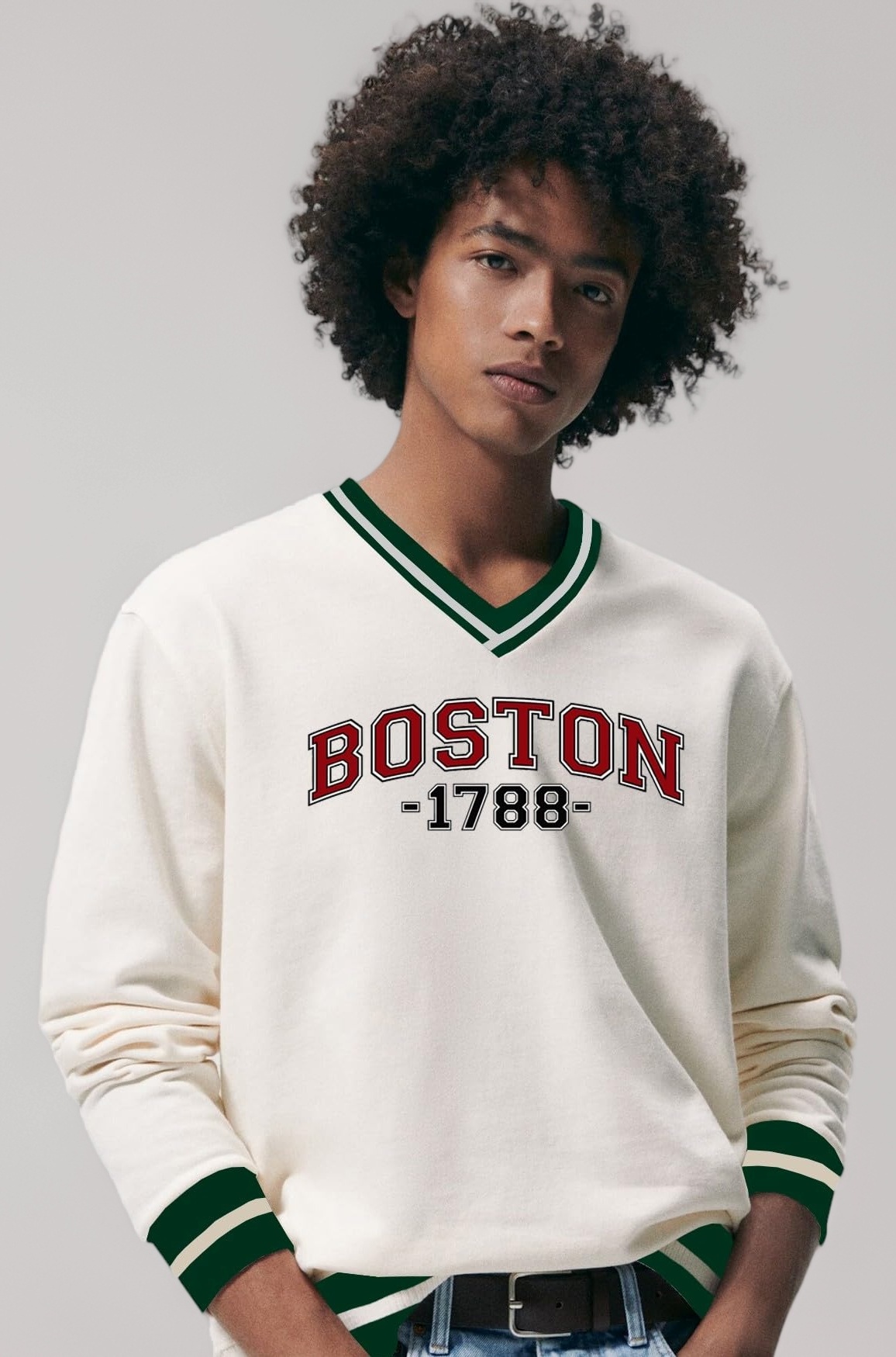 V Neck Men typograhy Printed Tshirt