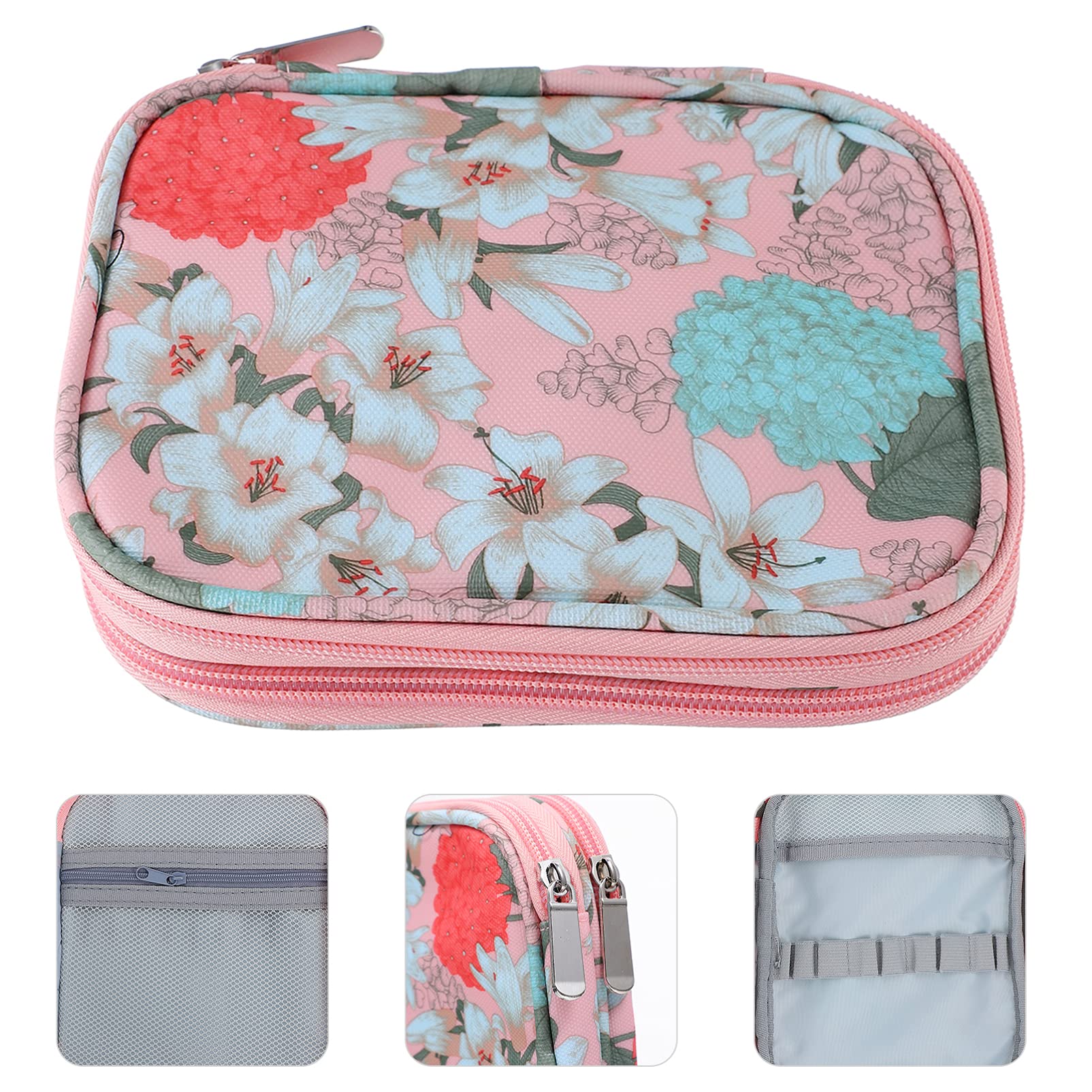 COHEALI 3 Pezzi Borsa Portaoggetti Vuota per Uncinetto Accessori per Maglieria con Tasche per Strumenti da Cucito